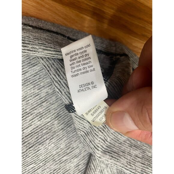 Athleta Women's Dress Long Maxi Side Ruched Side Slit Henley Neck Stretch S Gray - Picture 5 of 10